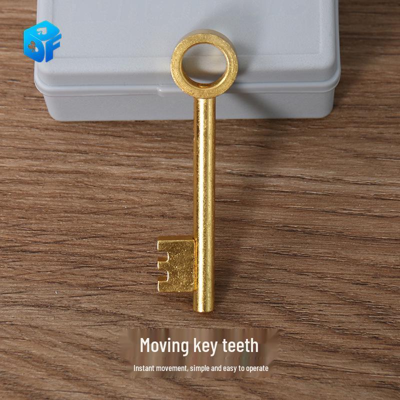Portable Creative Northern Magic Moving Key with Resettable Teeth for Close-up Illusions