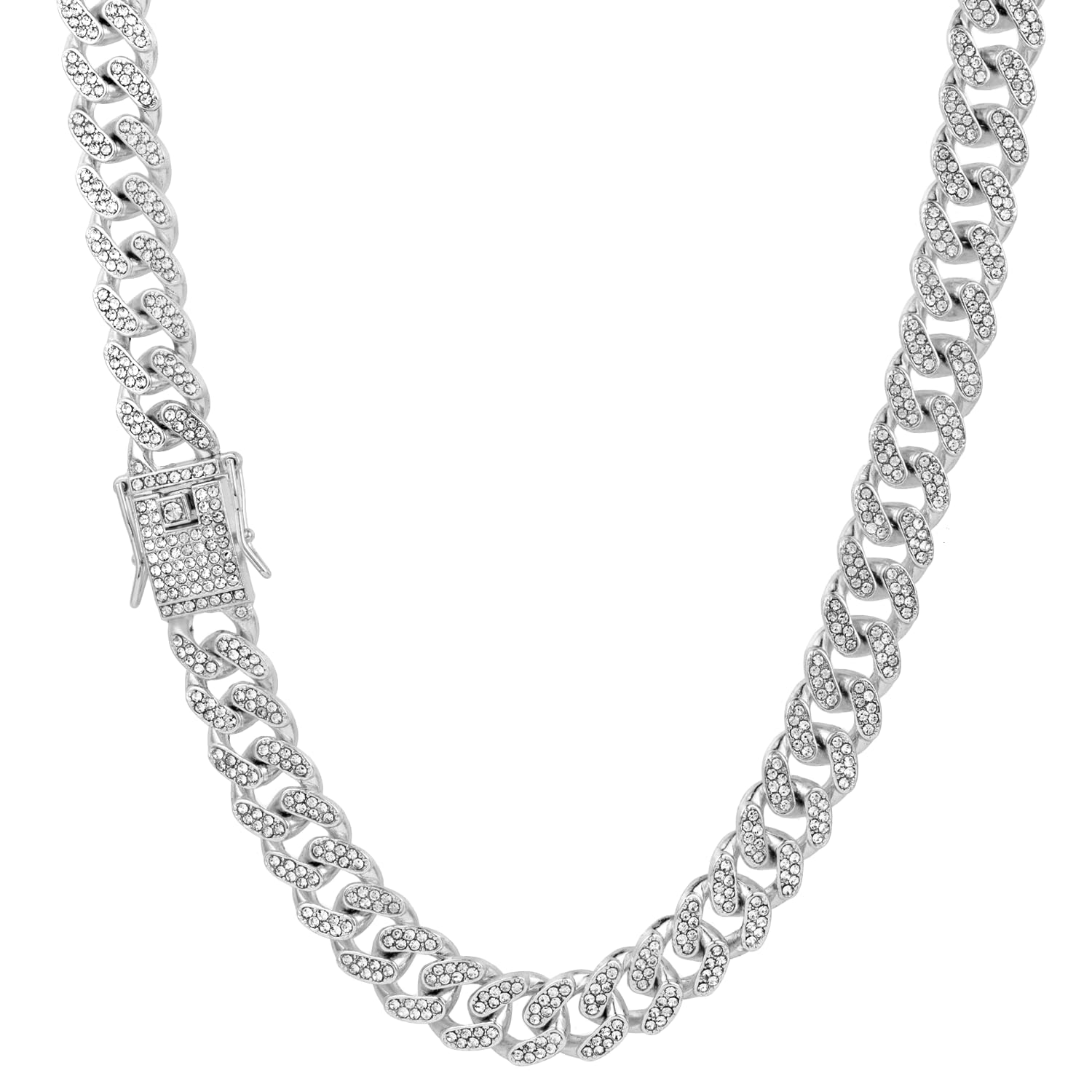 

[PROPRE] Мужская цепочка кубинского плетения, серебро, 51 см, кубический цирконий