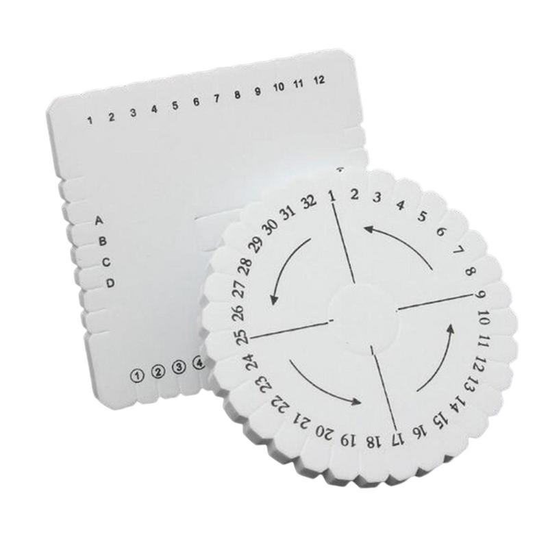 Round Square Bracelet Knitting Braiding Disk Kumihimo Beading Cord Disc Disk Tray Braided Rope Weaving DIY Craft Tools2Pcs