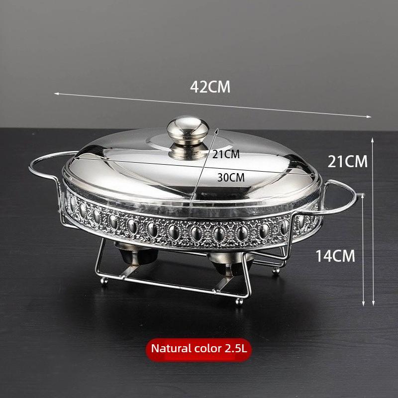 Heating Alcohol Stove Constant Temperature Stove Heat Resistant Glass Buffet Stove Hotel Restaurant Food Insulation Container