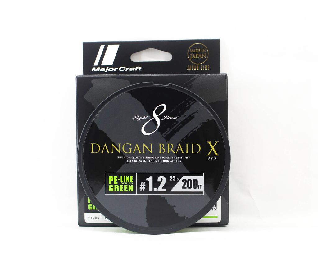 Major Craft Dangan Braid X Line X8 200m P.E 1.2 Grün DBX8 200/1.2GR (2415)