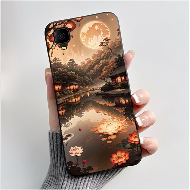 Casing For TCL A30/TCL A3 (A509DL) Shockproof Protective Cover New Designed Love Moon Pattern Soft Silicone Black Case