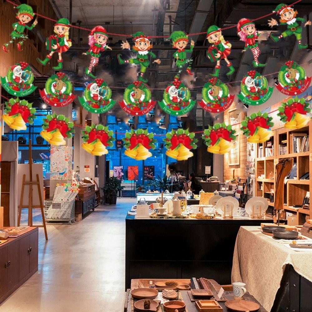 Moș Crăciun/om de zăpadă/pom de Crăciun Bannere pentru steagul din hârtie de Crăciun Banner suspendat pentru vacanță