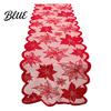 Decorative Fall Dining Table Cover Runner Decorations Maples Leaves Lace Orange Maple Leaf Overlay Runner Autumn Harvest Thanksgiving Decorations
