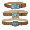 Vintage Court Gem Inlaid Women'S Wide Belt Decorative Clothing Antique Women'S Belt