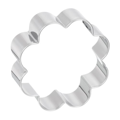 uxcell Set of 1 Stainless Steel Silver Tone Double Flower Cookie Cutter, 1" x 3