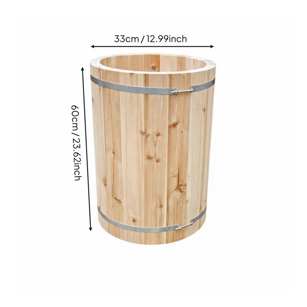 Traditional Round Beehive Handmade Wooden Barrel Fir Wood Bee for Beekeepers,