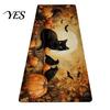 Halloween Themed Floor Rug Kitchen Rug, Pumpkin Bat Black Cat Non-slip Mat, Slip-resistant Mat Spooky Entrance Festive Decorative for Bedroom