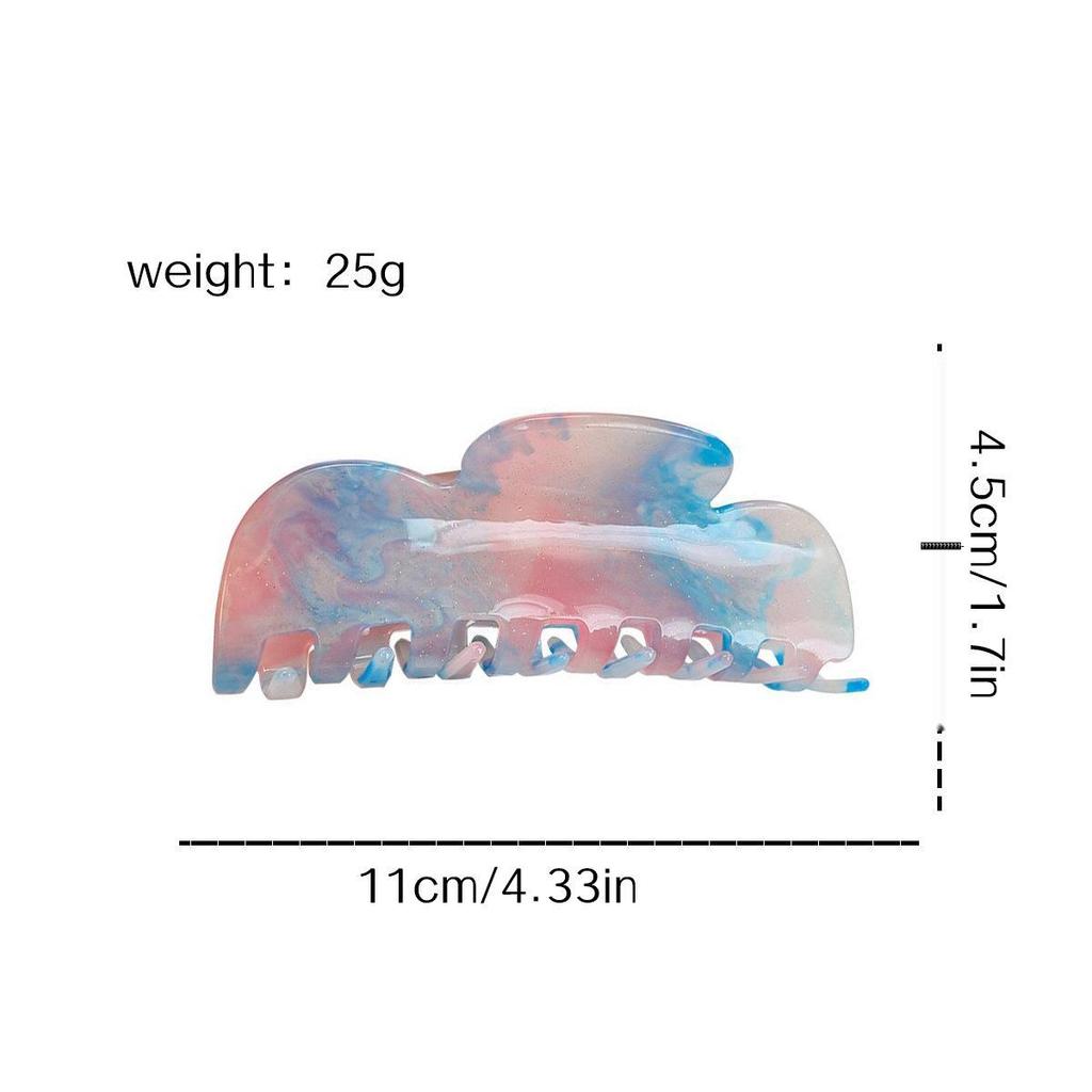Akrylowa spinka do włosów zmieniająca kolor w stylu koreańskim - Słodki rekin