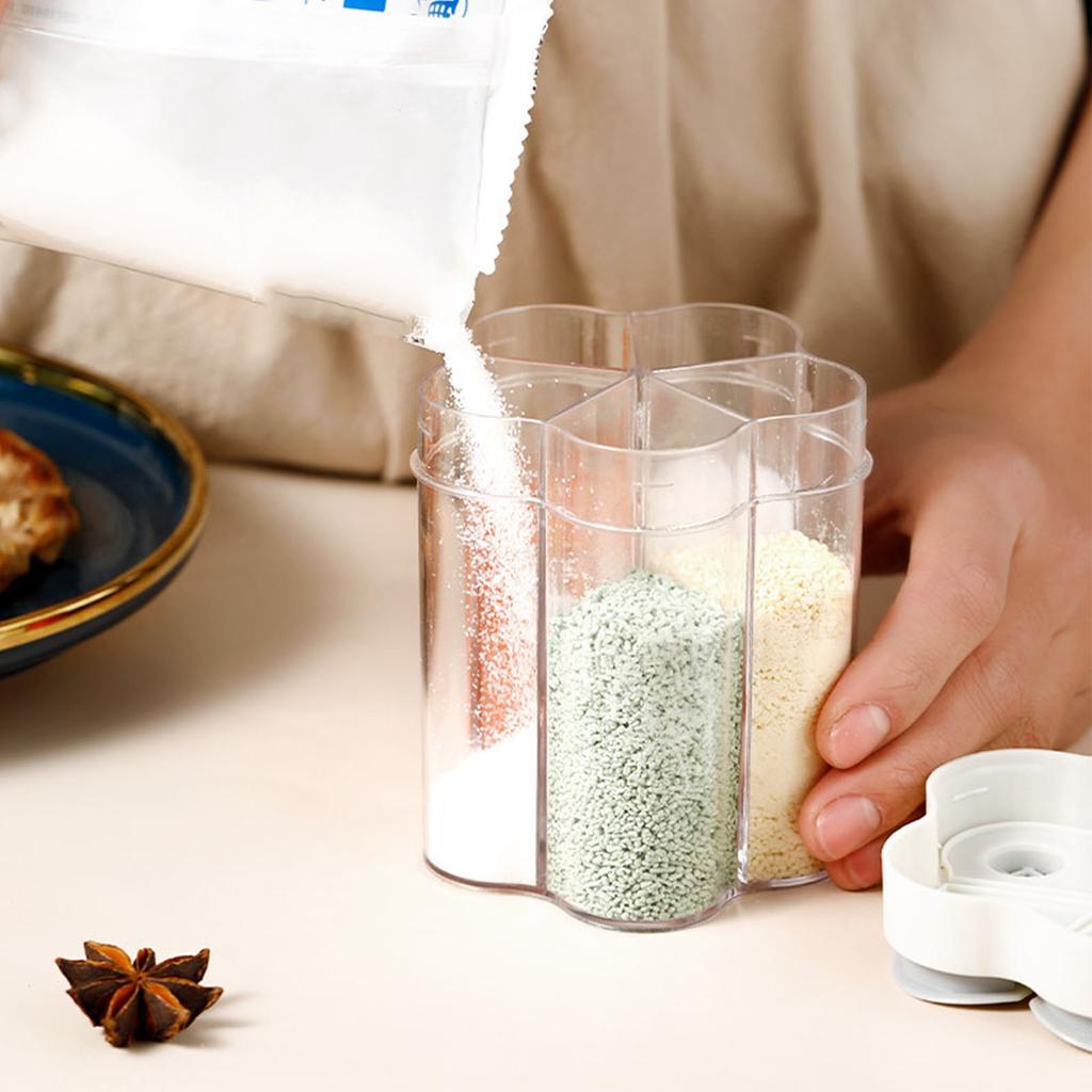 Contenitori per Spezie da Viaggio 5 in 1 Ermetici Contenitori per Condimenti da Viaggio Scatola Portatile per Condimenti da Campeggio per Barbecue Picnic