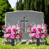 2PCS Cemetery Vase Plastic Cemetery Vase Decorations Gravestone Grave Yard Ground Outdoor Flower Marker Home Decorations
