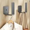 Wall Mounted WiFi Router Shelf No Drill TV Box Stand Power Strip Organizer Modem Bracket Storage Rack with Hooks for Home