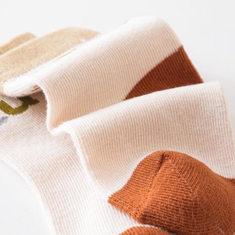 5Pairs/set Baby Socks Cotton Spring Autumn Cartoon Animal Children's Medium Tube Sock Cute Toddler Girls Boys Socks