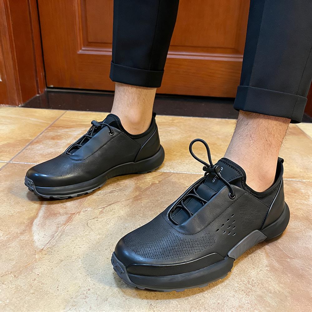 Men's Casual Shoes Genuine Leather Cow Leather Comfortable Breathable Slip-On Loafers Classic Slip On Sneakers