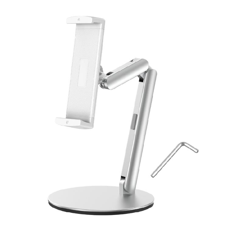 

Heavy Duty Aluminum Phone Stand Rotatable Arm Design For 4.5-13Inch Wide Tablets Holder Bracket серебряный