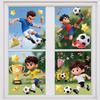 2026 World Cup USA Canada Mexico Boys Sports Static Cling Stickers, Soccer Elements No Trace Decals for Window Storefront Decoration