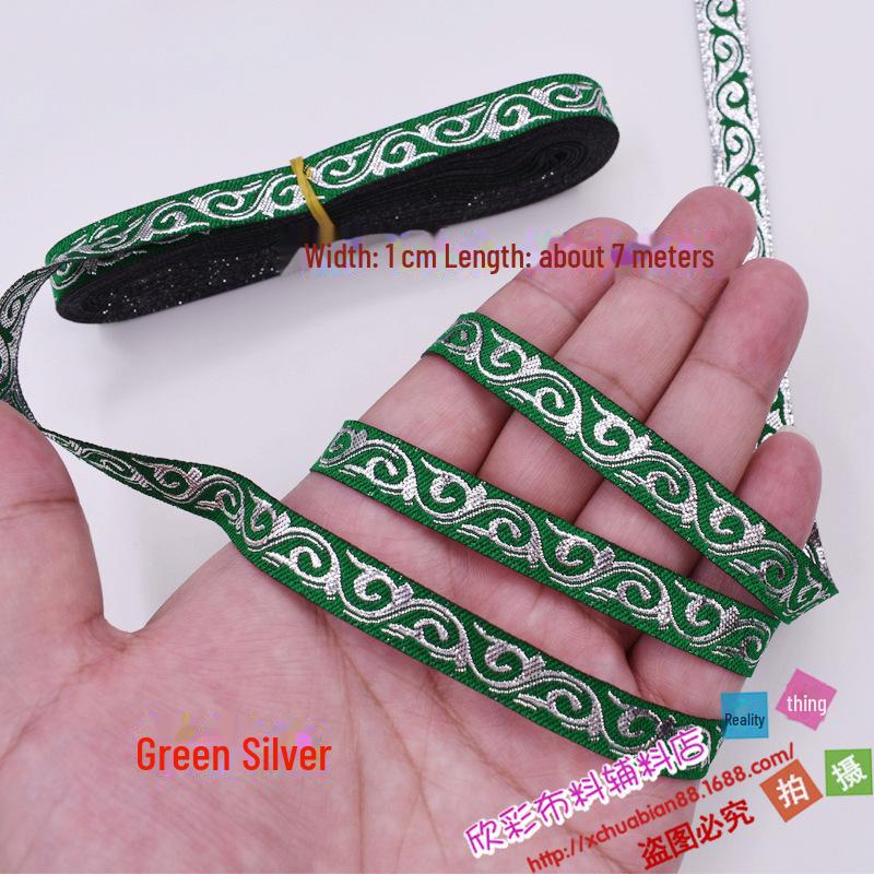 Ethnic Style Gold Lace Ribbon Embroidery Accessories No. 100