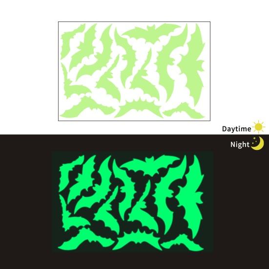 Glow in The Dark Wall Stickers Waterproof Self-Adhesive PVC Decals Glowing Wall Stickers for Bedroom Living Room Bathroom Kitchen Scratch-Resistant