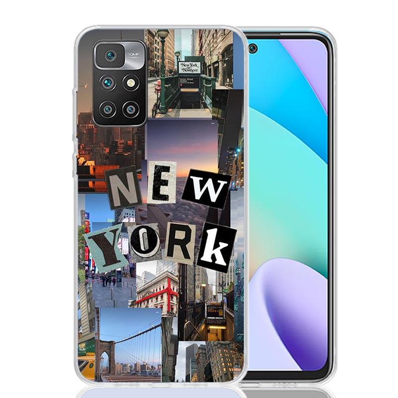 NYC New York City Phone Case For Xiaomi Redmi 12C 13C 14C 12 13 10 10A 10C 9 9A 9C 9T 8 8A 7 7A 6 6A K70 K60 K40 K20 Pro 12C 12