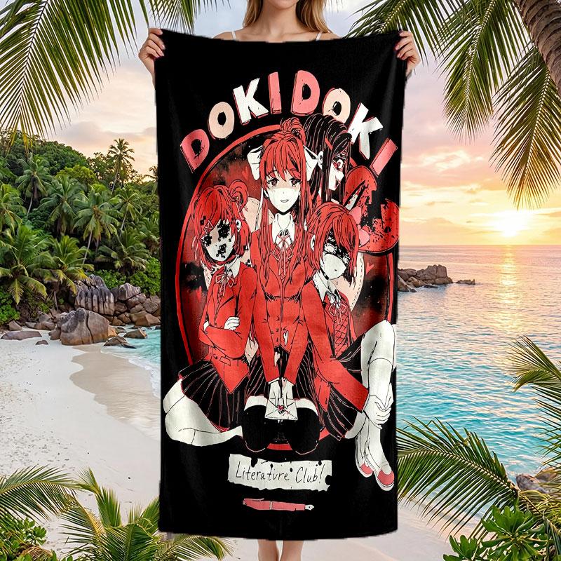 Large Beach Towel Quick Dry Absorbent Towel For Beach IndoorDoki Doki Literature Club