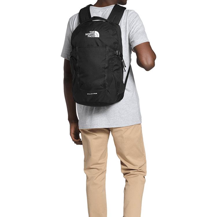 The North Face 28L Embroidered Logo Multi-Compartment Waterproof Backpack Unisex Backpack Black 3VXDJK3-MFO