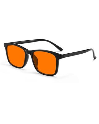 [Rimerakea] Blue Light Blocking Computer Glasses, Orange, Non-Prescription, UV Protection, Black, Lightweight, Gaming Glasses, Unisex