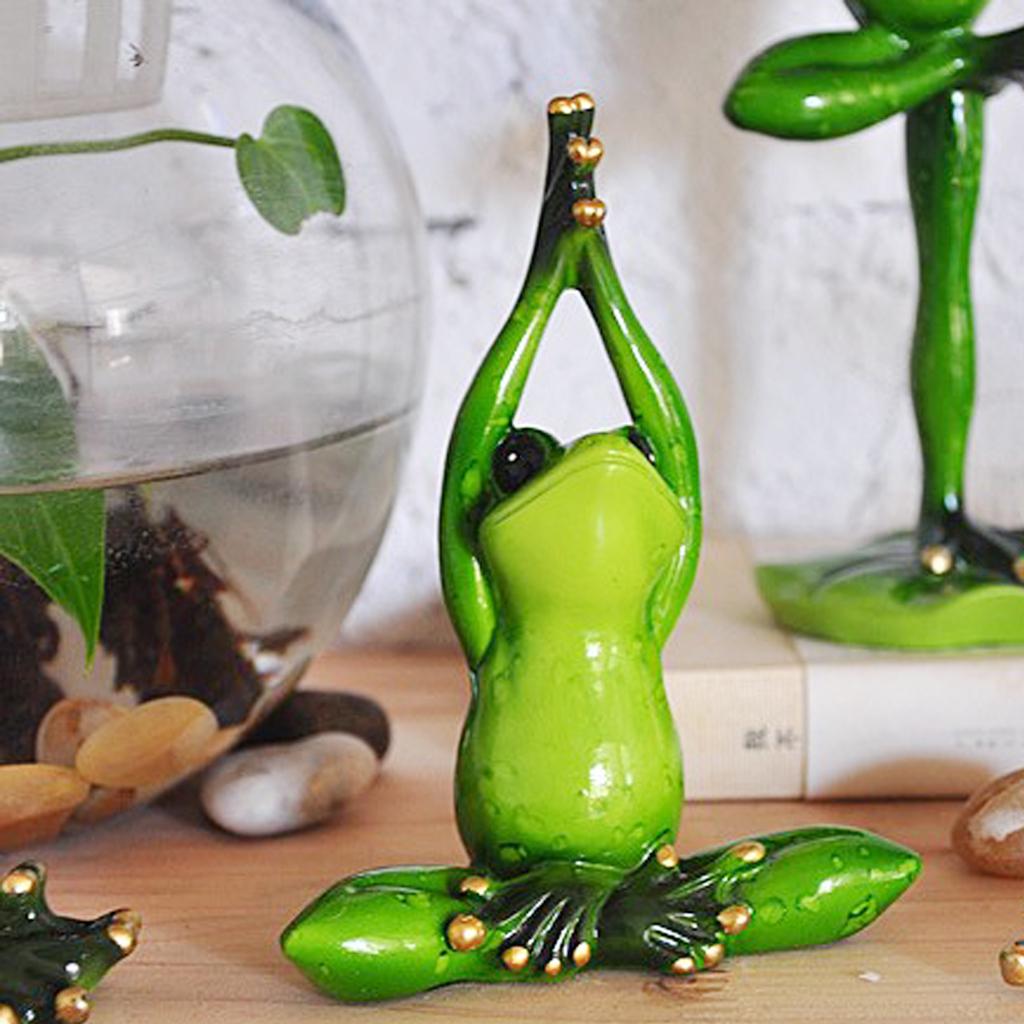 3D Frog Figurines Statue Craft Decoration Miniatures Desk Ornament Shelf Display Furnishing Model Statue