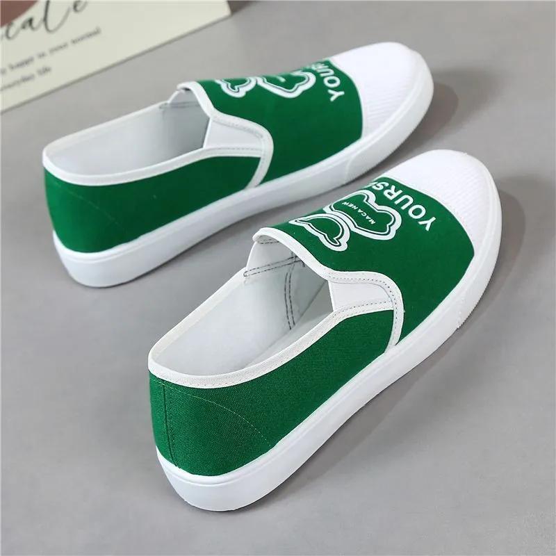 Buty damskie damskie urocze wysokiej jakości antypoślizgowe rekreacyjne buty uliczne pani fajny student szkoła zielone buty wiosna lato ab560