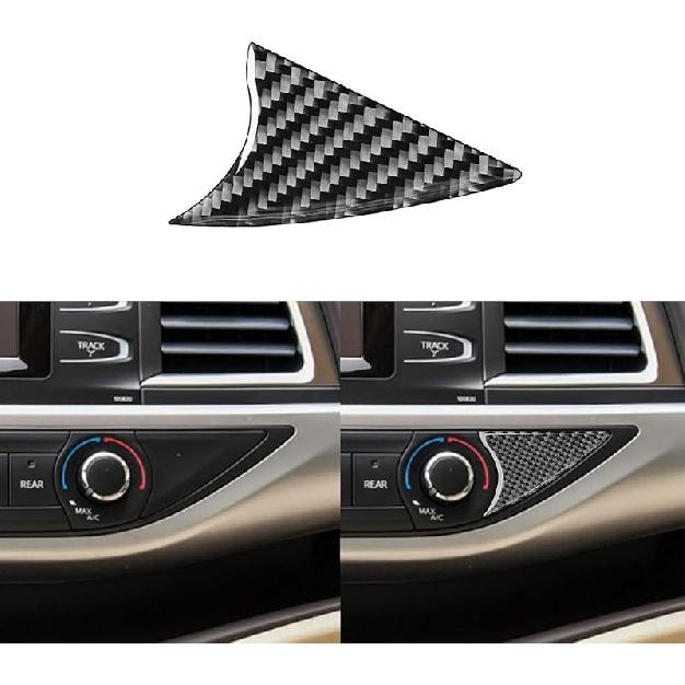 Real Soft Carbon Fiber Car Ignition Lock Panel Engine Start Stop Switch Cover Trim Sticker Auto Interior Accessories Compatible with Toyota