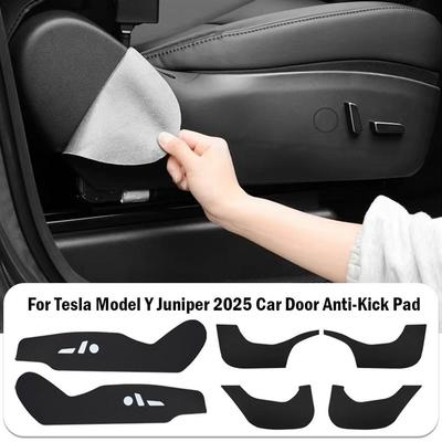 Car Door Anti Kick Pads for Tesla Model Y Juniper 2025 Door Anti-kick Sticker Soil-proof Mat Children's Kick Pad Car Accessories