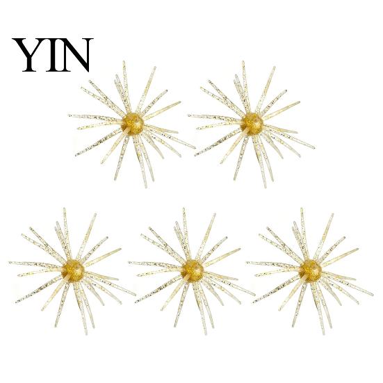 Freshwater Fish Lures 5Pcs Bionic Sea Urchin Lure, 4cm/0.5g, 7cm/1.6g, 9cm/2.8g, 11cm/8.7g Floating Soft Baits Set Artificial Bait, Fuzzy Lure