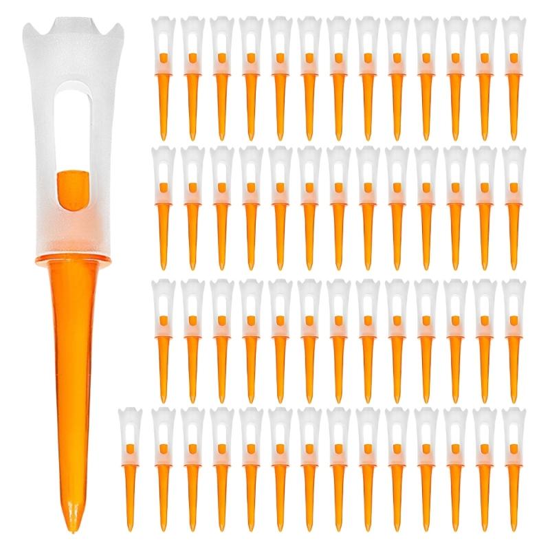 50Pcs/pack Golfs Tees Golfs Plastic Tees Golfs Base Support Tees Golfs Tees Driver Training Accessory Golfs Holder Set