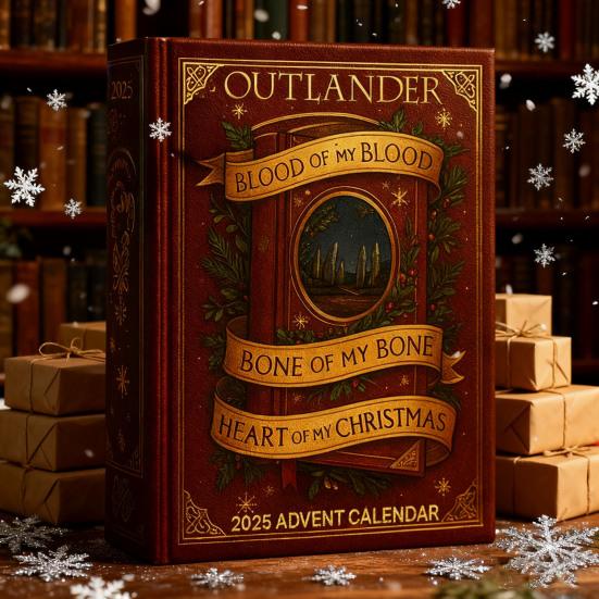 Outlander Blood Themed Advent Calendar 24-Day Christmas Countdown Box with Acrylic Ornaments Multifunctional Holiday