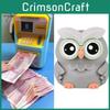Owl Electronic Counting Piggy Bank Cute Animal Shape Automatic Saving Pot Gifts
