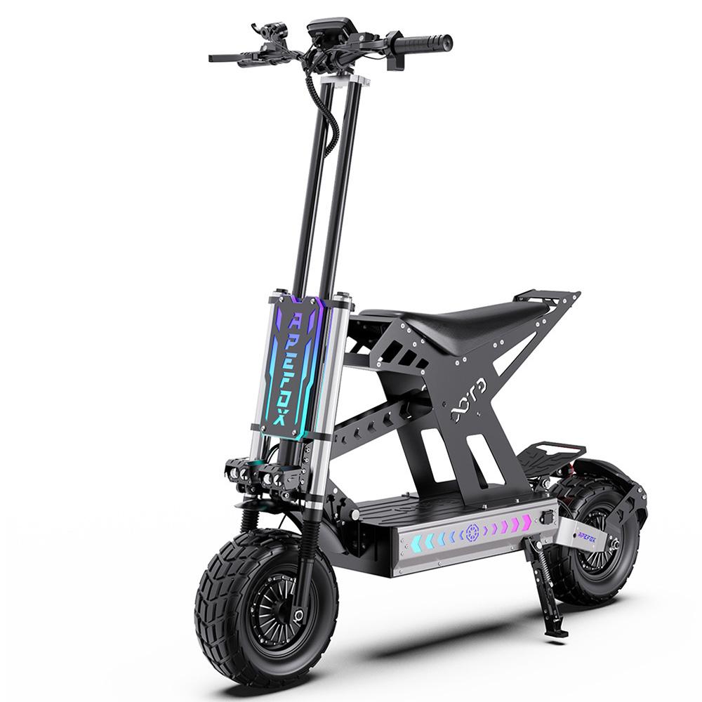 APEFOX T90 Adult Electric Scooter 2100W Dual Motors Blackgrey 13-inch Urban Off-road Tires 60V 31.2Ah Battery.