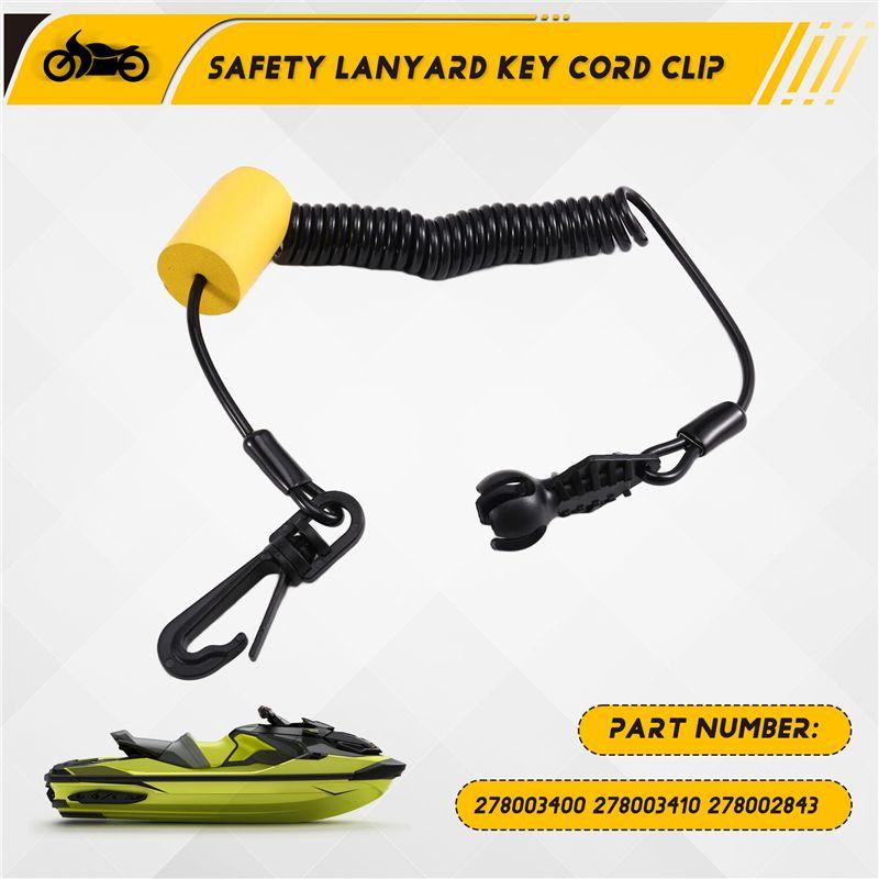 A34G-New Safety Lanyard Key Cord Clip For Sea-Doo RXT RXP Spark 900 ACE Wake GTX GTI GTR 278003400 278003410 278002843