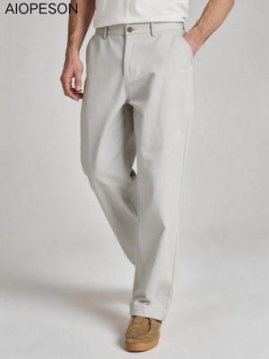 Pantaloni Formali da Uomo Primavera Colore Unito Tasca con Zip Business Casual Resistenti alle Pieghe Pantaloni Quotidiani