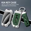 AHM1 Zinc Alloy Leather Car Remote Key Case Cover Shell For KIA Niro Sportage R Soul Ceed GT Stinger Sorento Cerato Forte Telluride