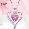 Dainty Necklace Heart Cubic Zirconia Love Pendant Birthday Trendy Jewelry