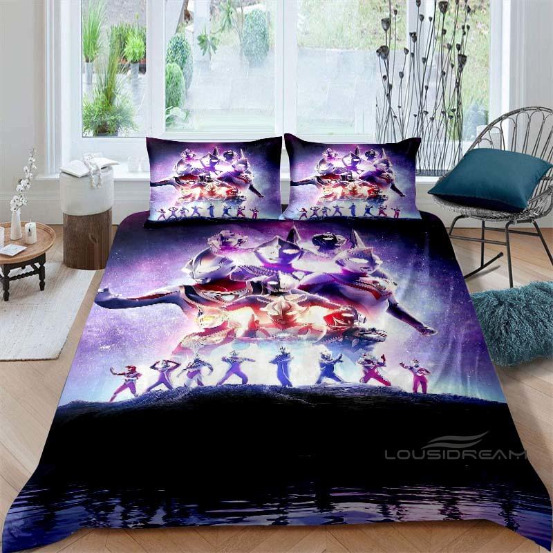 2026 New ModelUltraman Zero-Themed Bedding Set — Duvet Cover Set — Deluxe Gift for Kids (Double/Single Bed Sizes)