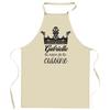 Kitchen Apron - Gabrielle - 'Queen of the Kitchen' Pattern - Durable Cotton - Long-lasting Print France