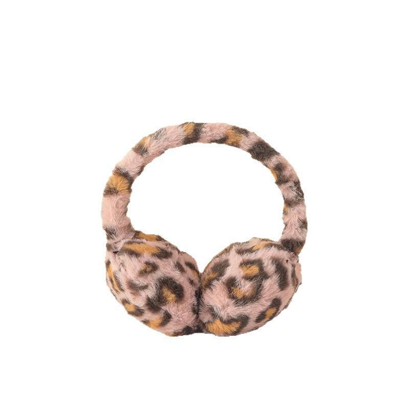Winter Korean Style Leopard Print Plush Ear Muffs - Soft, Warm, Versatile Ear Protection and Windproof Ear Covers.