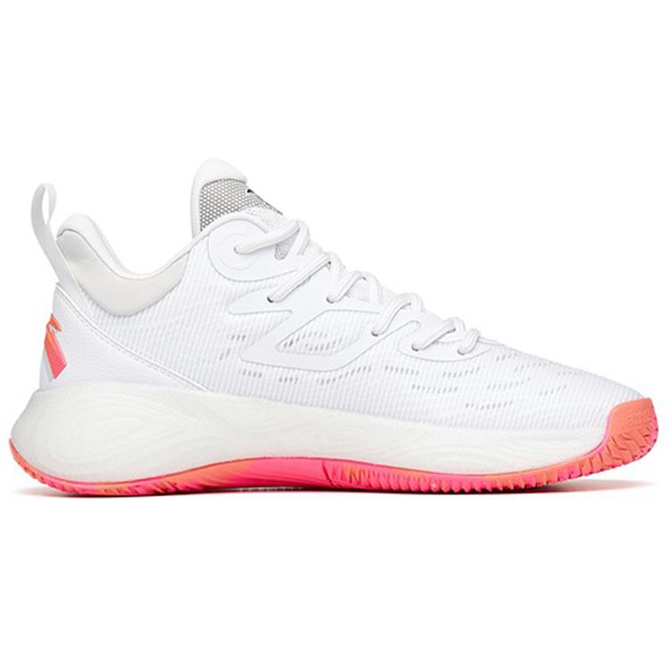 New Anta Basketball Collection Feather Low Top Performance Basketball Shoes Men's White Gray 112211602Q-2