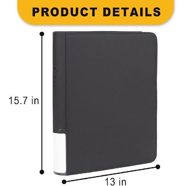 Toploader Binder Holds 360 Toploaders Top Loader Binder with 9 Pockets for 3 x 4 Rigid Cards Double-Sided Pockets Card Binder Top Loader for 11500₽