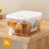 Gold-Plated 5L Refrigerator Cold Water Kettle with Faucet & Timer for Iced Drinks & Fruit Tea