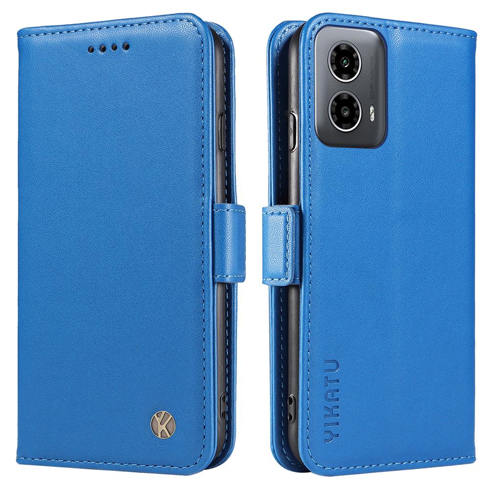 

For Motorola Moto G45 5G/G34 5G Case Card Slots PU Leather Wallet Phone Cover Sky Blue