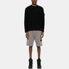 STONE ISLAND Solid Color Logo Crew Neck Long Sleeve Sweater Men Sweater Black 8015539FA-V0029