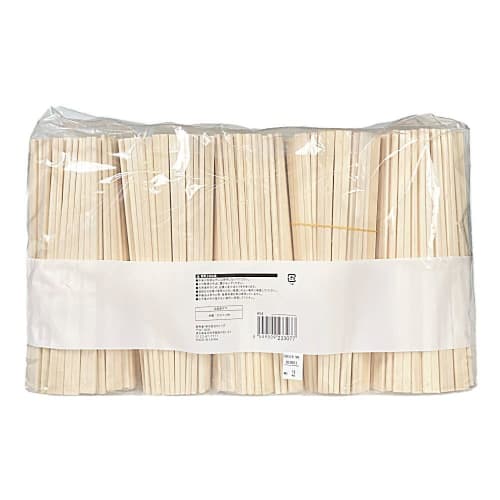 Cainz (CAINZ) 500 Pairs of Disposable Aspen Chopsticks, "Hadaka Genroku" Style, No Bag, Disposable, Large Capacity, for Commercial Use, Camping, Outdo