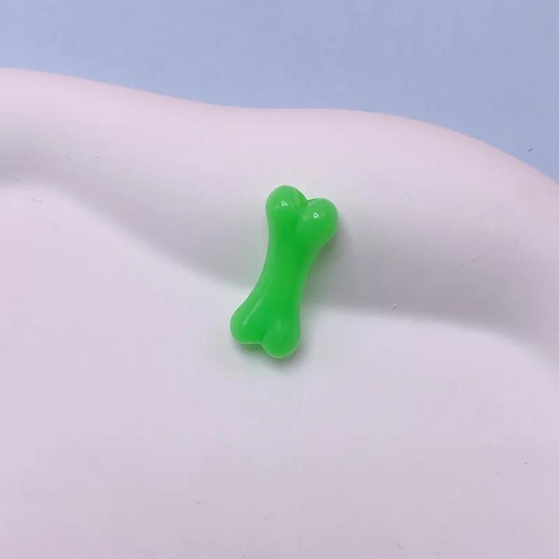 Z05 50pcs 18mm Interest Bone Shape Acrylic Beads Loose Spacer Beads Handmade Jewelry Making DIY Bracelet Earrings Accessories