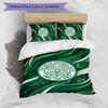 Set Biancheria da Letto Celtic FC Stampato 3 Pezzi Copripiumino Traspirante con Federe Biancheria da Letto Decorativa per Camera da Letto Casa